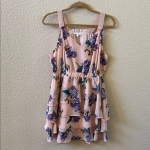 NWOT Under Skies floral mini ruffled dress
